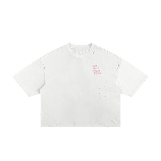 Classic frayed boxy tee